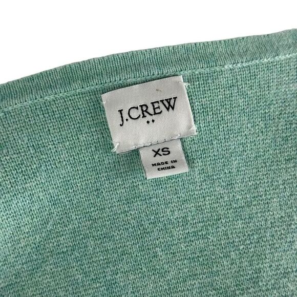 J Crew Vanessa Longline Open Front Cardigan Sweater Coat XS Mint Green AC619 - Picture 11 of 14